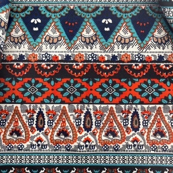 𝅺MISA Los Angeles Geometric Print Off Shoulder Peasant Top US M - Picture 5 of 8